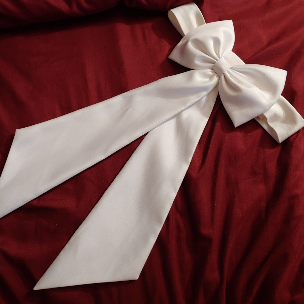 Ivory flower girl sash